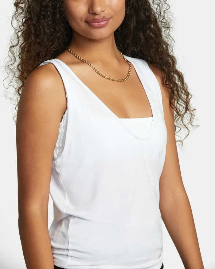 RVCA Tops Minted Tank Top Whisper White 8211 Women