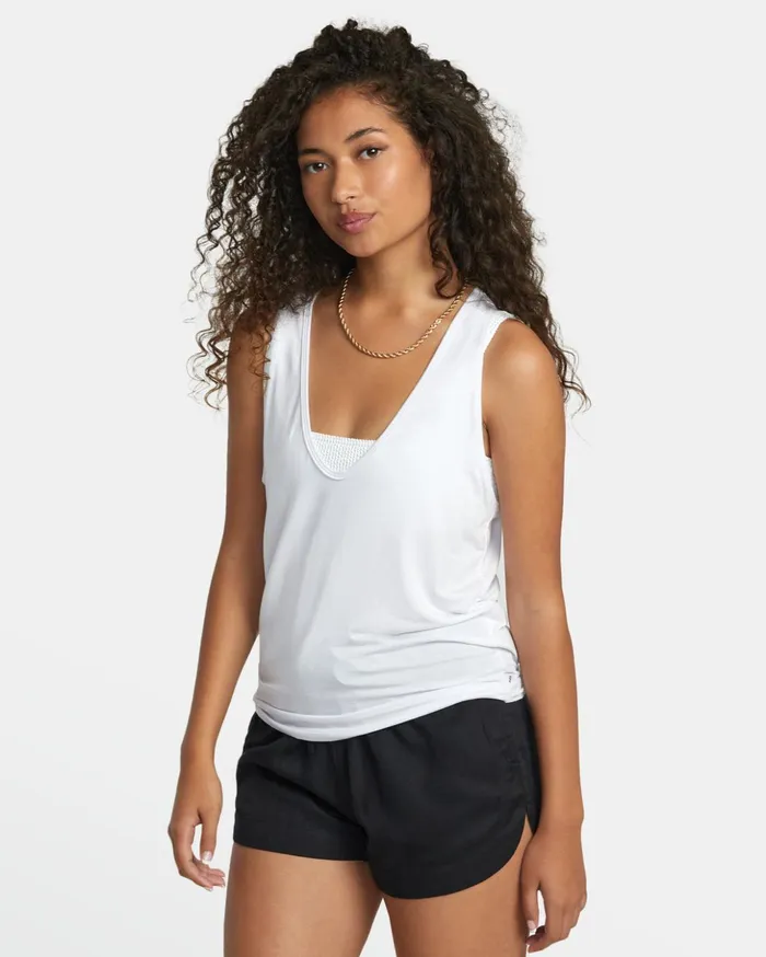RVCA Tops Minted Tank Top Whisper White 8211 Women