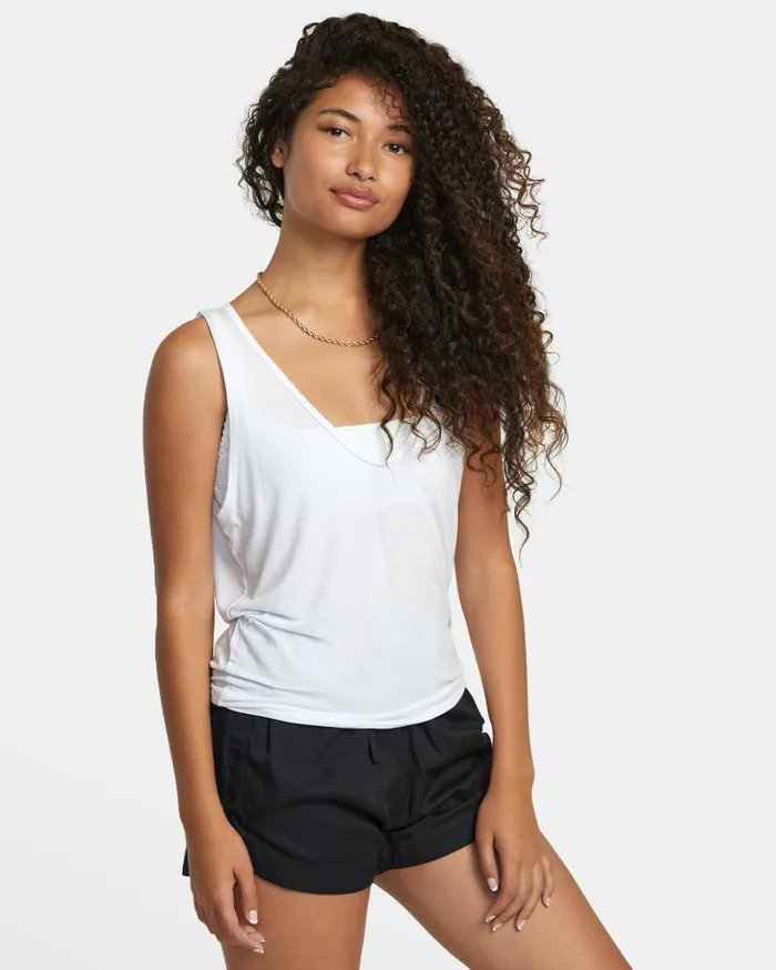 RVCA Tops Minted Tank Top Whisper White 8211 Women