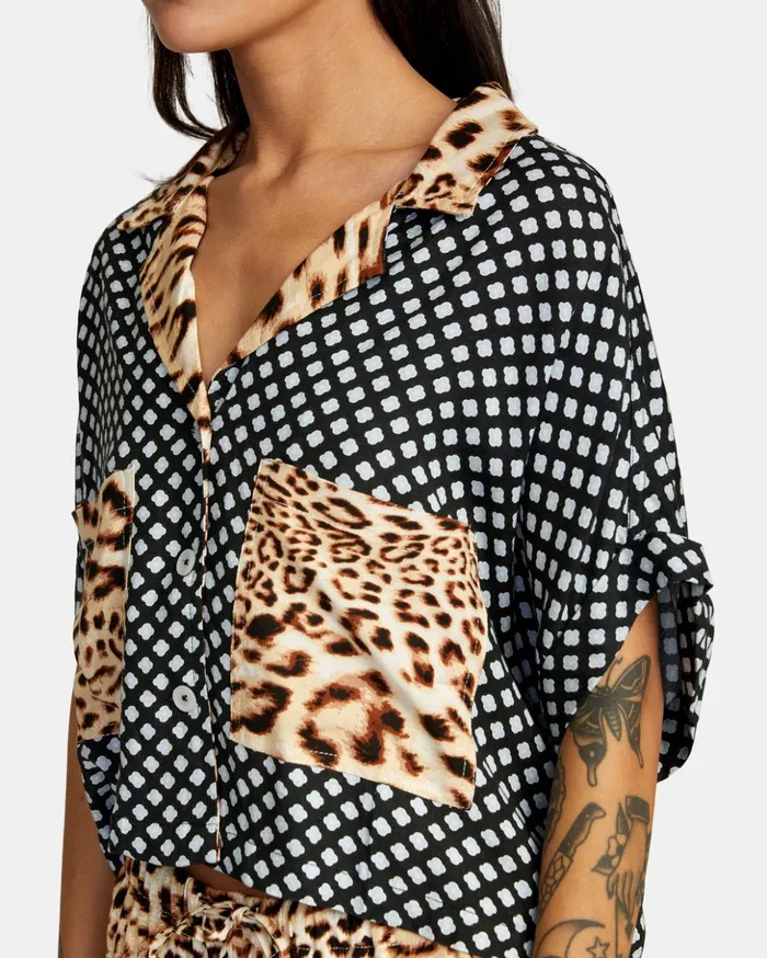 RVCA Tops Speakeasy Button Down Top Multi 8211 Women