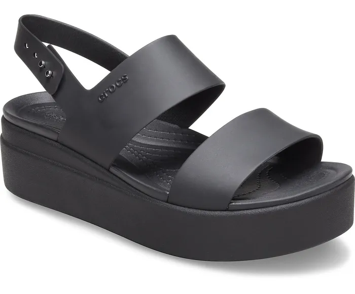 Sandals Crocs Brooklyn Low Wedge Black Black Crocs Women