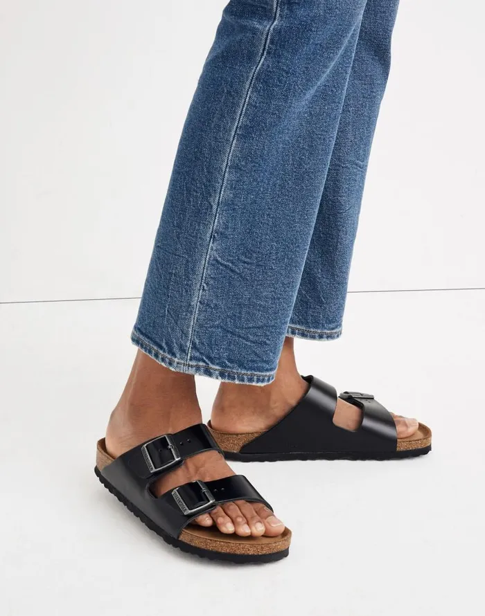 Sandals Women Madewell Birkenstock Arizona Sandals In BirkoFlor True Black