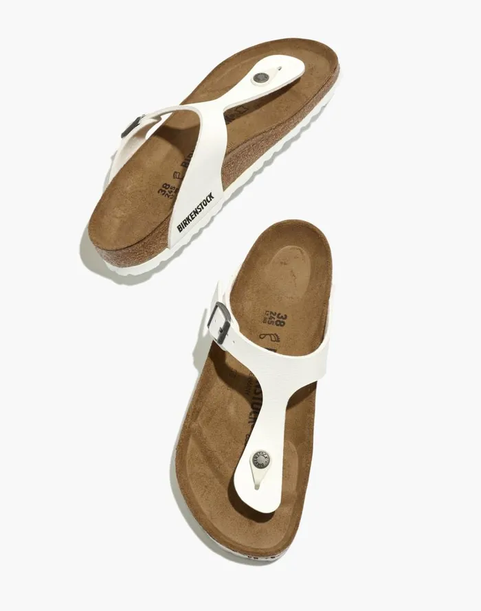 Sandals Women Madewell Birkenstock Gizeh Sandals In BirkoFlor White
