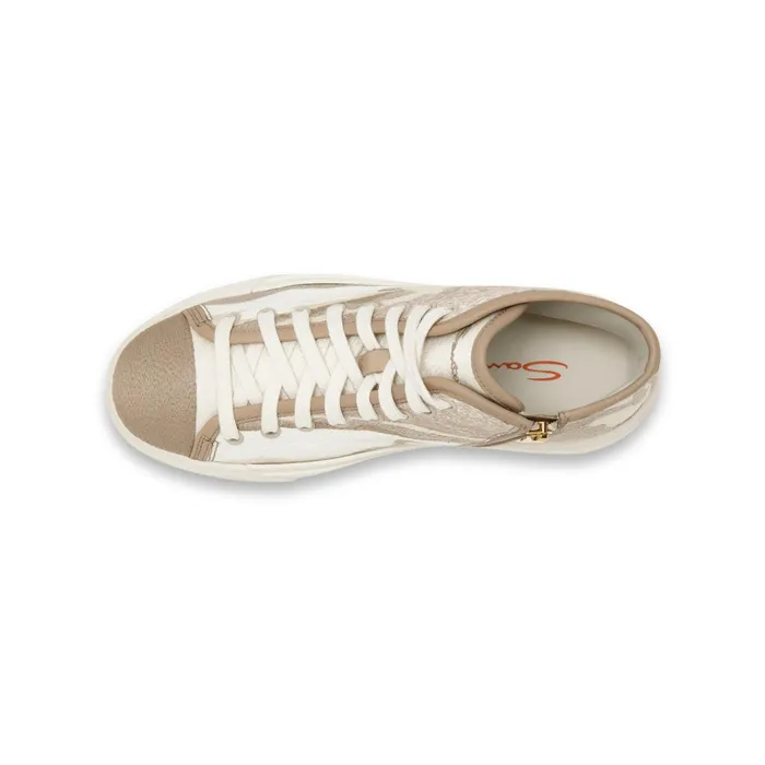 Santoni Beige Fabric Sneaker Women Sneakers
