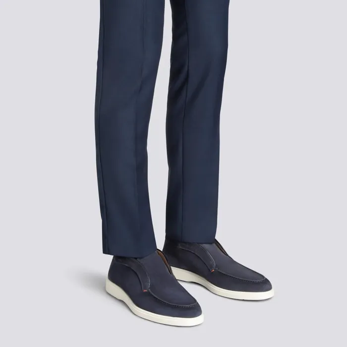 Santoni Blue Suede Desert Boot Men Boots