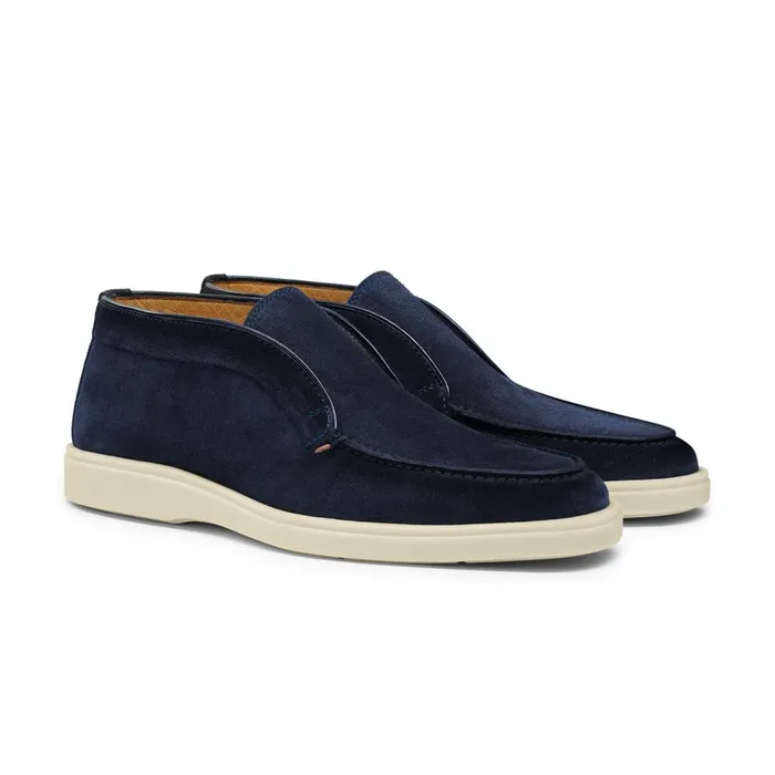 Santoni Blue Suede Desert Boot Men Boots
