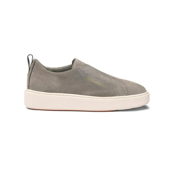 Santoni Grey Suede SlipOn Sneaker Women Sneakers