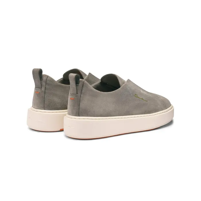 Santoni Grey Suede SlipOn Sneaker Women Sneakers