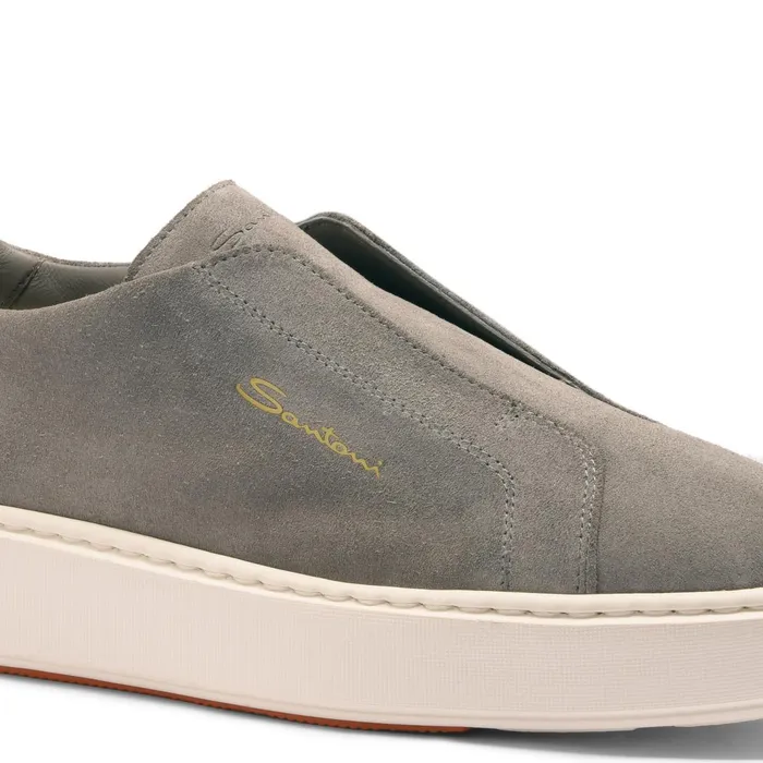 Santoni Grey Suede SlipOn Sneaker Women Sneakers