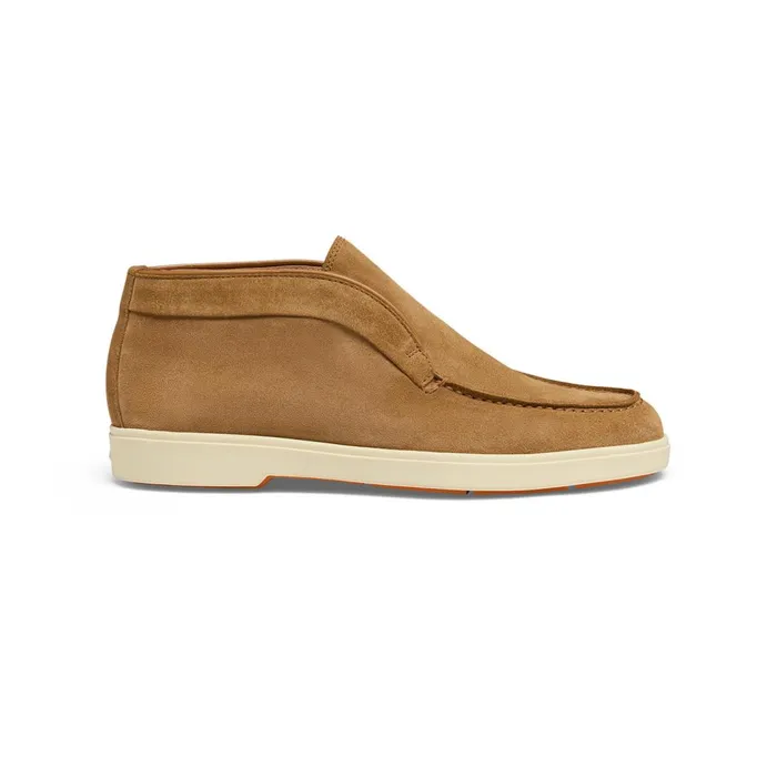 Santoni Light Brown Suede Desert Boot Women Boots and Ankle Boots
