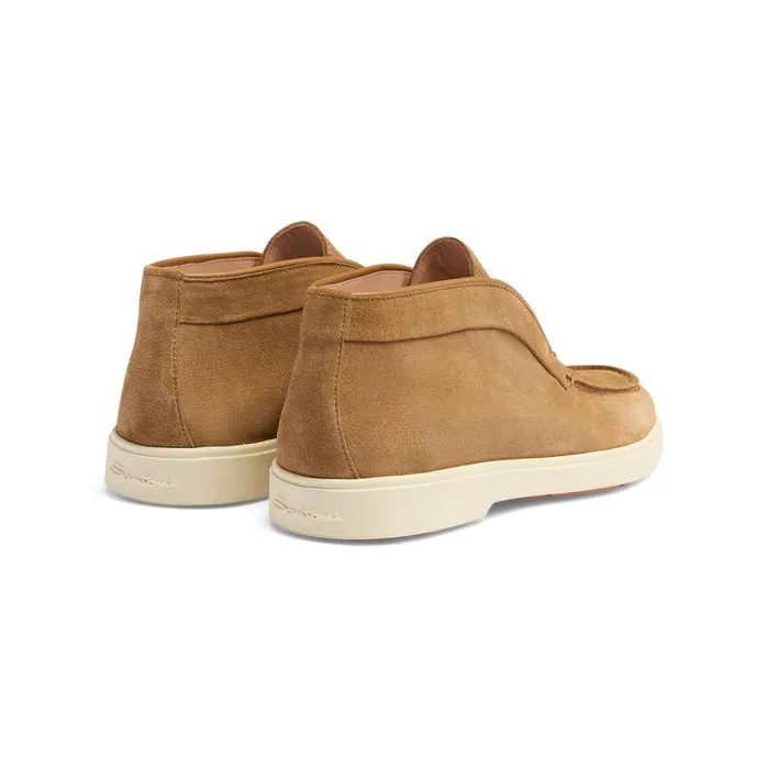 Santoni Light Brown Suede Desert Boot Women Boots and Ankle Boots