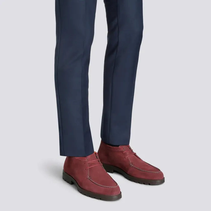 Santoni Red Suede Desert Boot Men Boots