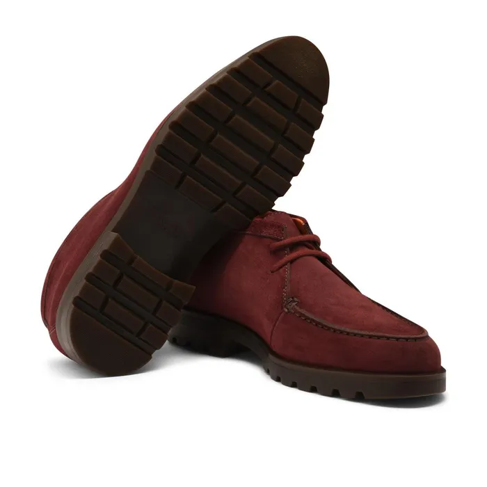 Santoni Red Suede Desert Boot Men Boots