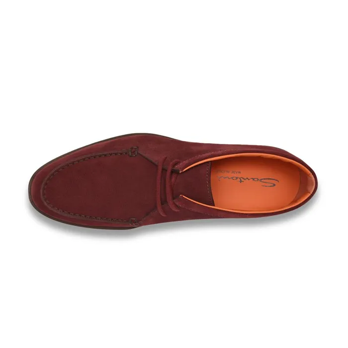 Santoni Red Suede Desert Boot Men Boots
