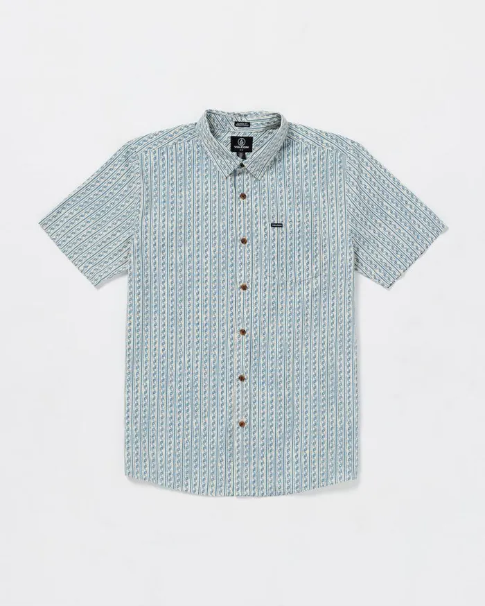 Scaler Stone Woven Short Sleeve Shirt 8211 Dirty White Mens Volcom Shirts and Flannels