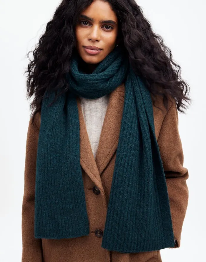 Scarves Women Madewell CottonBlend Scarf Hthr Mineral