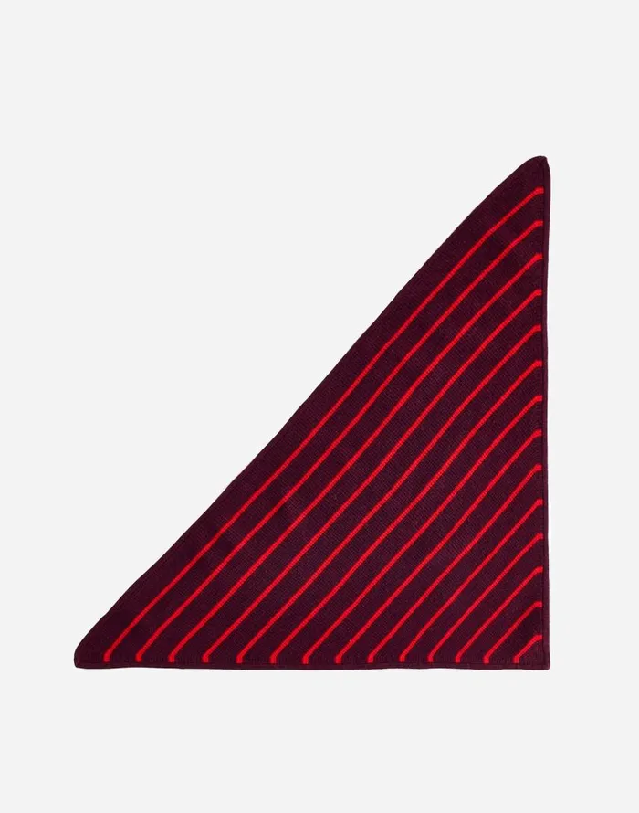 Scarves Women Madewell Merino Wool WaffleKnit Bandana Bright Cherry Stripe