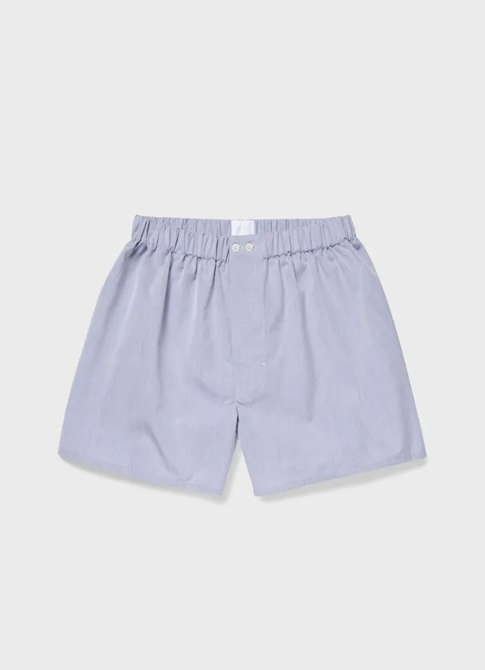 Sea Island Cotton Boxer Shorts Light Blue Men SUNSPEL Boxer Shorts