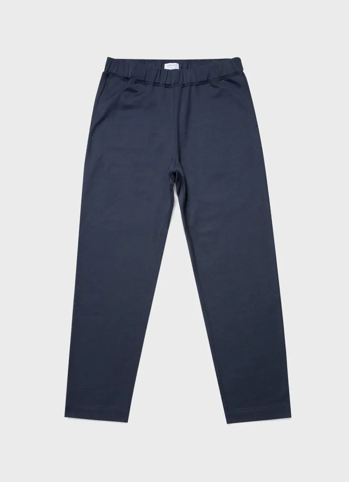 Sea Island Cotton Sweatpants Navy Men SUNSPEL Sweatshirts and Sweatpants