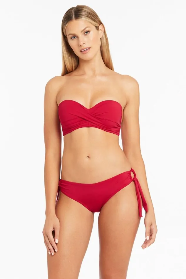 Sea Level Bottoms Eco Essentials Tie Side Regular Pant Eco Essentials Red 8211 Women