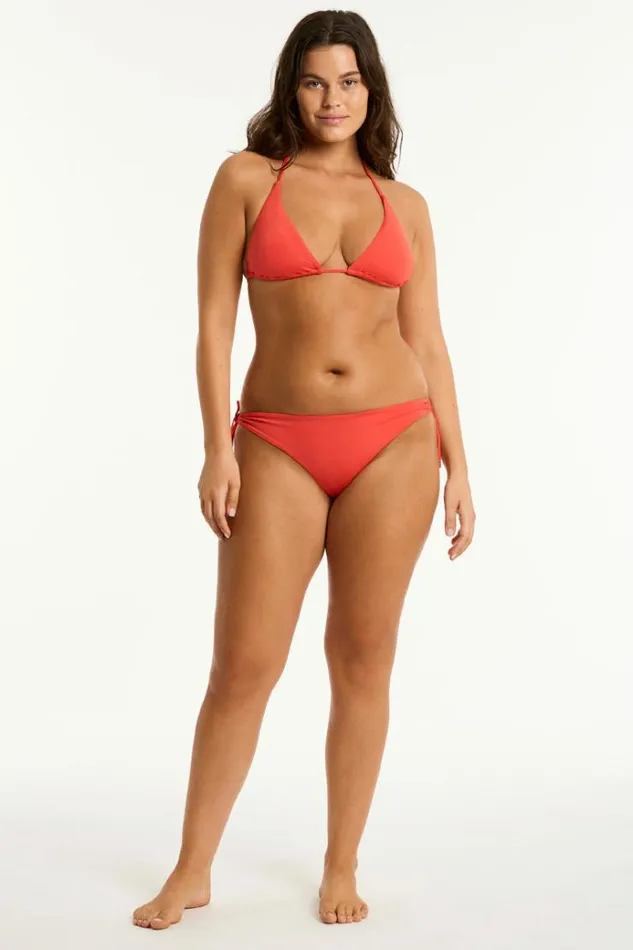 Sea Level Bottoms Essentials Edit Tie Side Cheeky Pant Eco Essentials Flame 8211 Women