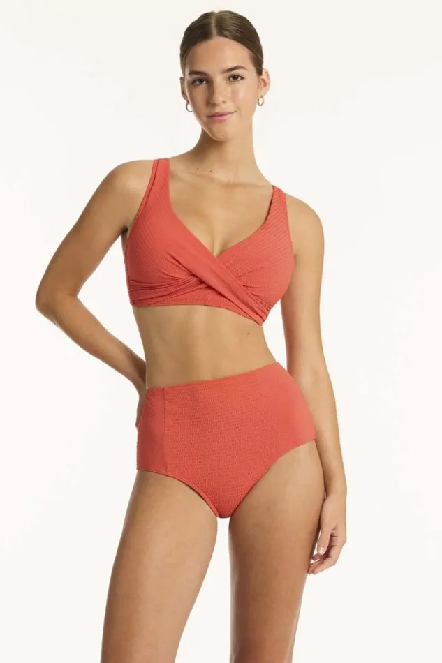 Sea Level Bottoms Messina Panelled High Waist Pant Messina Flame 8211 Women