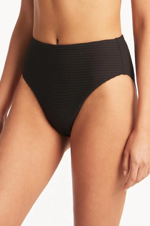 Sea Level Bottoms Spinnaker Retro High Waist Pant Spinnaker Black 8211 Women