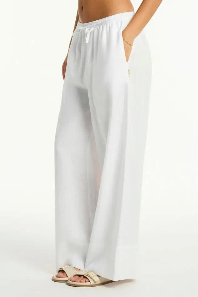 Sea Level Linen Tidal Linen Palazzo Pant Tidal Linen White 8211 Women