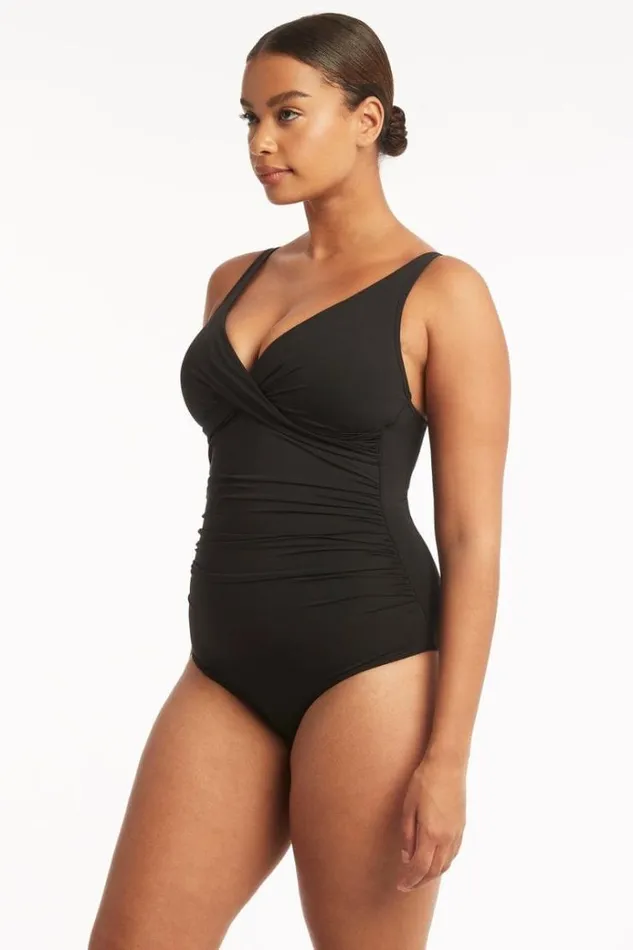 Sea Level One Pieces Eco Essentials Cross Front One Piece Eco Essentials Black 8211 Women Sea Level One Pieces Eco Essentials Cross Front One Piece Eco Essentials Black 8211 Women
