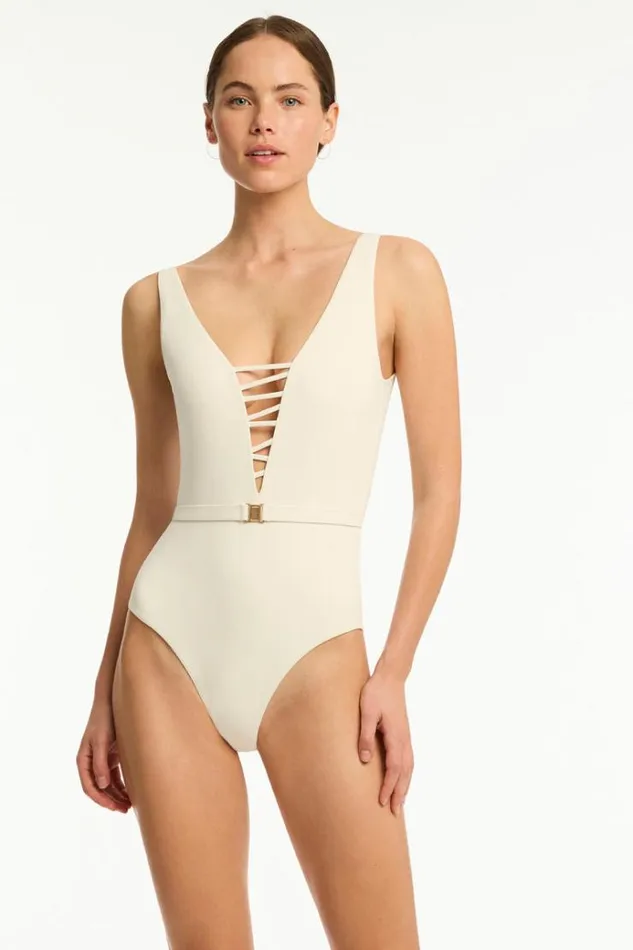 Sea Level One Pieces Lattice One Piece Lattice 8211 Women