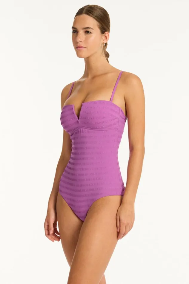 Sea Level One Pieces Palisades V Bandeau One Piece Palisades Orchid 8211 Women