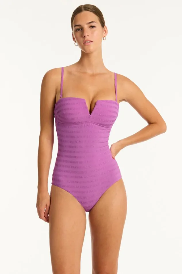 Sea Level One Pieces Palisades V Bandeau One Piece Palisades Orchid 8211 Women