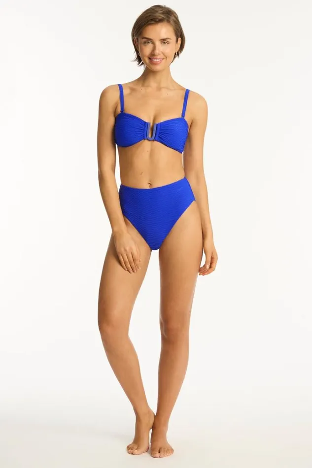 Sea Level Tops Honeycomb U Bar Bandeau Honeycomb Cobalt 8211 Women