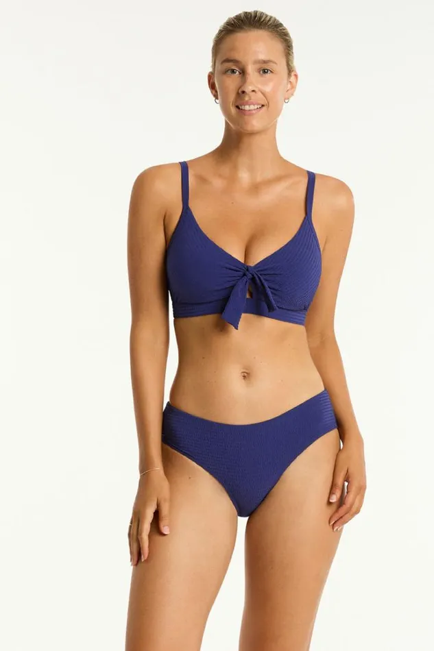 Sea Level Tops Messina Tie Front DDE Bralette Messina French Navy 8211 Women