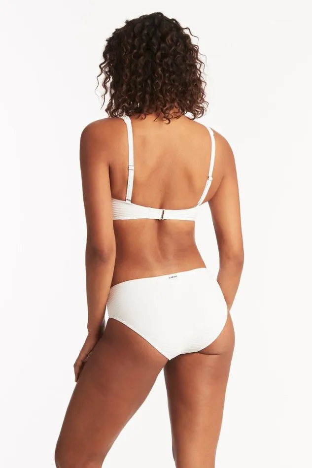 Sea Level Tops Spinnaker Cross Front Multifit Bra Spinnaker White 8211 Women