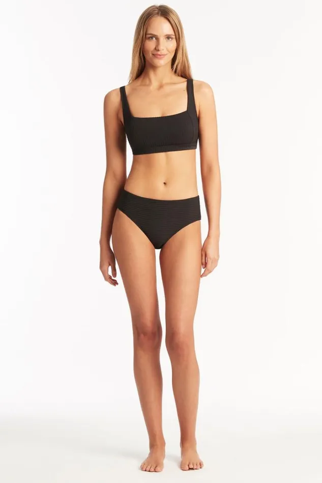 Sea Level Tops Spinnaker Square Neck Bra Spinnaker Black 8211 Women