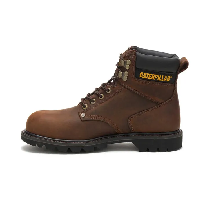 Second Shift Steel Toe Work Boot Dark Brown Men Cat Footwear Boots