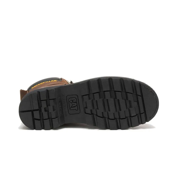 Second Shift Steel Toe Work Boot Dark Brown Men Cat Footwear Boots