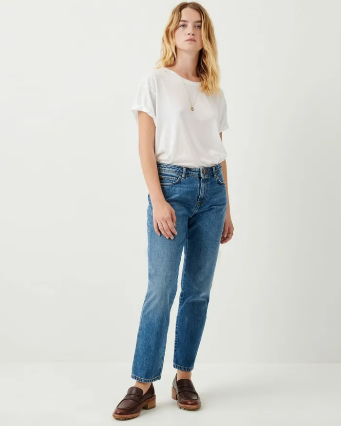 Sessn Womens Denim Santi dad o Vintage Blue Casaul