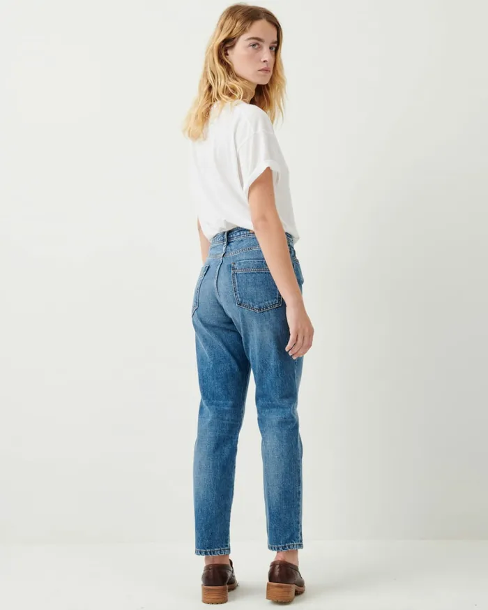 Sessn Womens Denim Santi dad o Vintage Blue Casaul