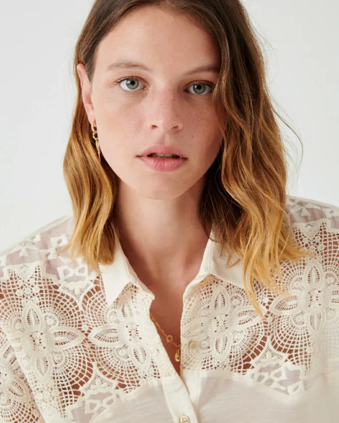Sessn Womens Shirts And Blouses Trinite Antic White Online