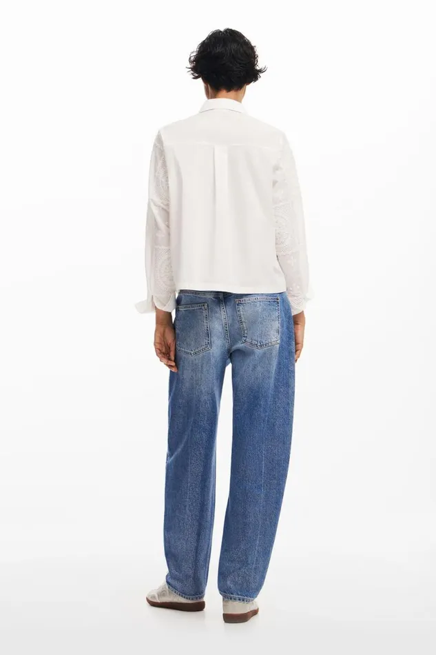 Shirts And Blouses Women Desigual Plain Shirt With Embroidery White