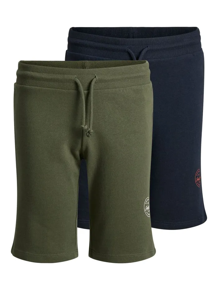 Shirts JACK and JONES Junior BOYS 2PACK SWEAT SHORTS Green Navy Blazer Near Me