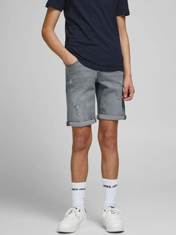 Shirts JACK and JONES Junior BOYS RICK ORIGINAL AGI 008 DENIM SHORTS Grey Grey Denim Gift Ideas