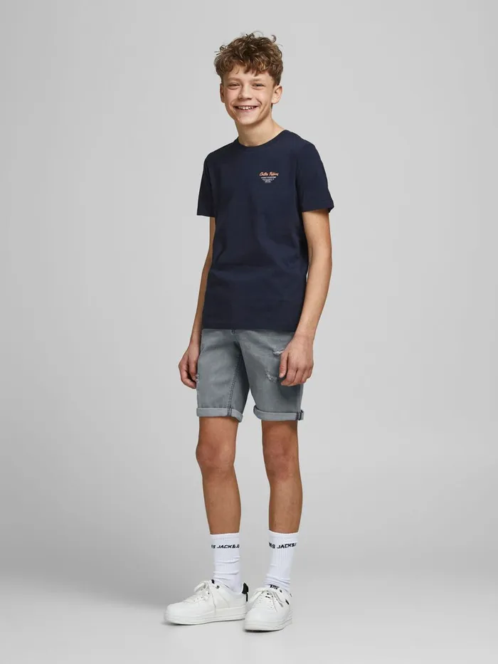 Shirts JACK and JONES Junior BOYS RICK ORIGINAL AGI 008 DENIM SHORTS Grey Grey Denim Gift Ideas