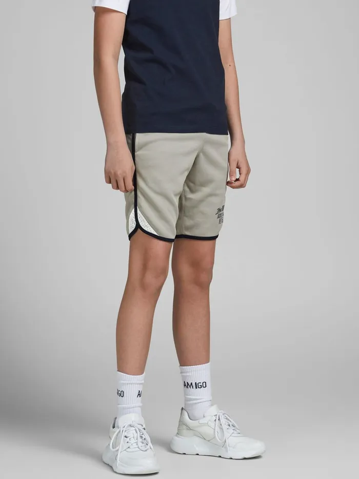 Shirts JACK and JONES Junior BOYS SWEAT SHORTS Grey Neutral Gray Cheap On Sale