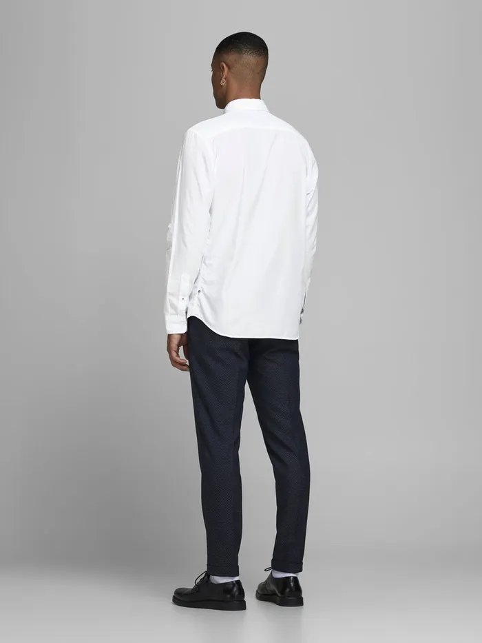 Shirts JACK and JONES Mens BUTTONDOWN POPLIN SHIRT White White Online