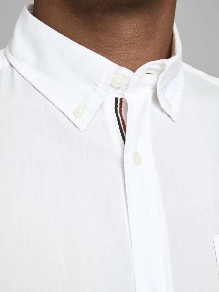 Shirts JACK and JONES Mens BUTTONDOWN POPLIN SHIRT White White Online