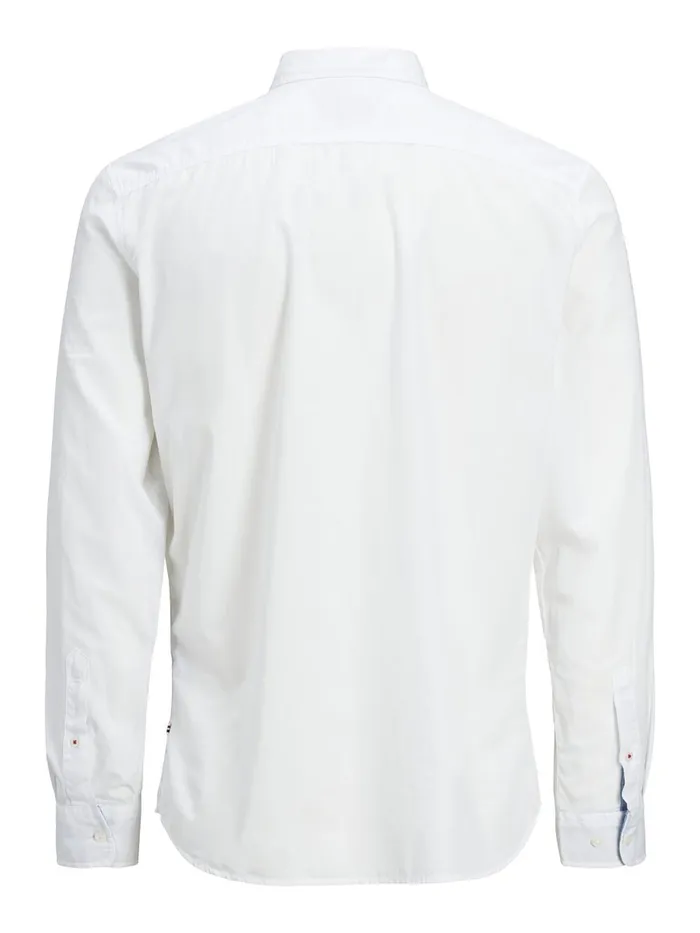 Shirts JACK and JONES Mens BUTTONDOWN POPLIN SHIRT White White Online