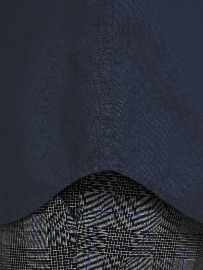 Shirts JACK and JONES Mens BUTTONDOWN SHORT SLEEVED SHIRT Blue Navy Blazer Popular
